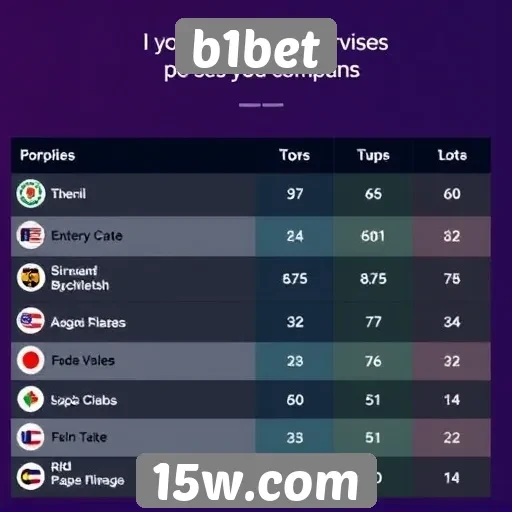 Comparação entre b1bet e concorrentes do mercado